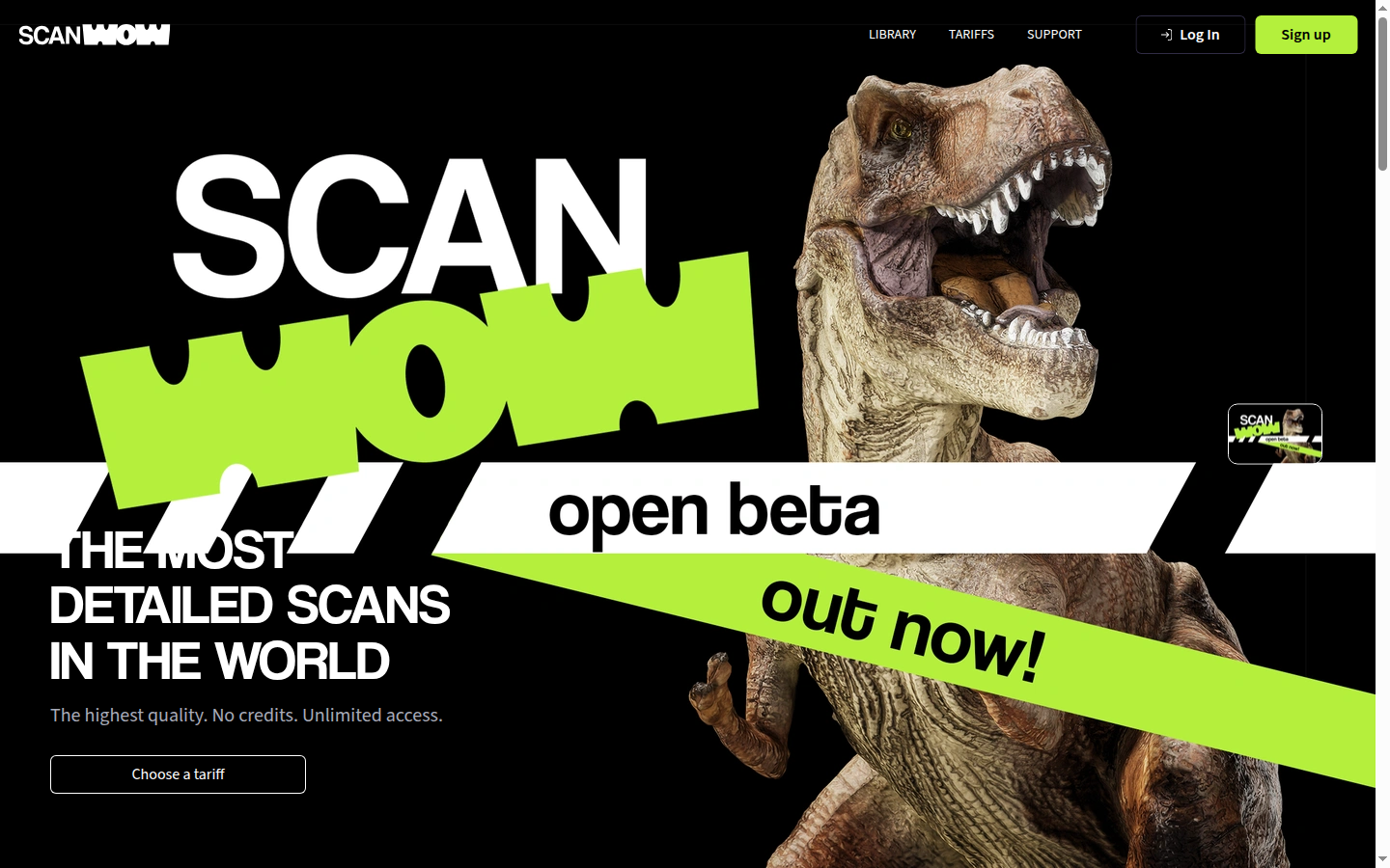 Интерфейс scanwow.com, полный кадр
