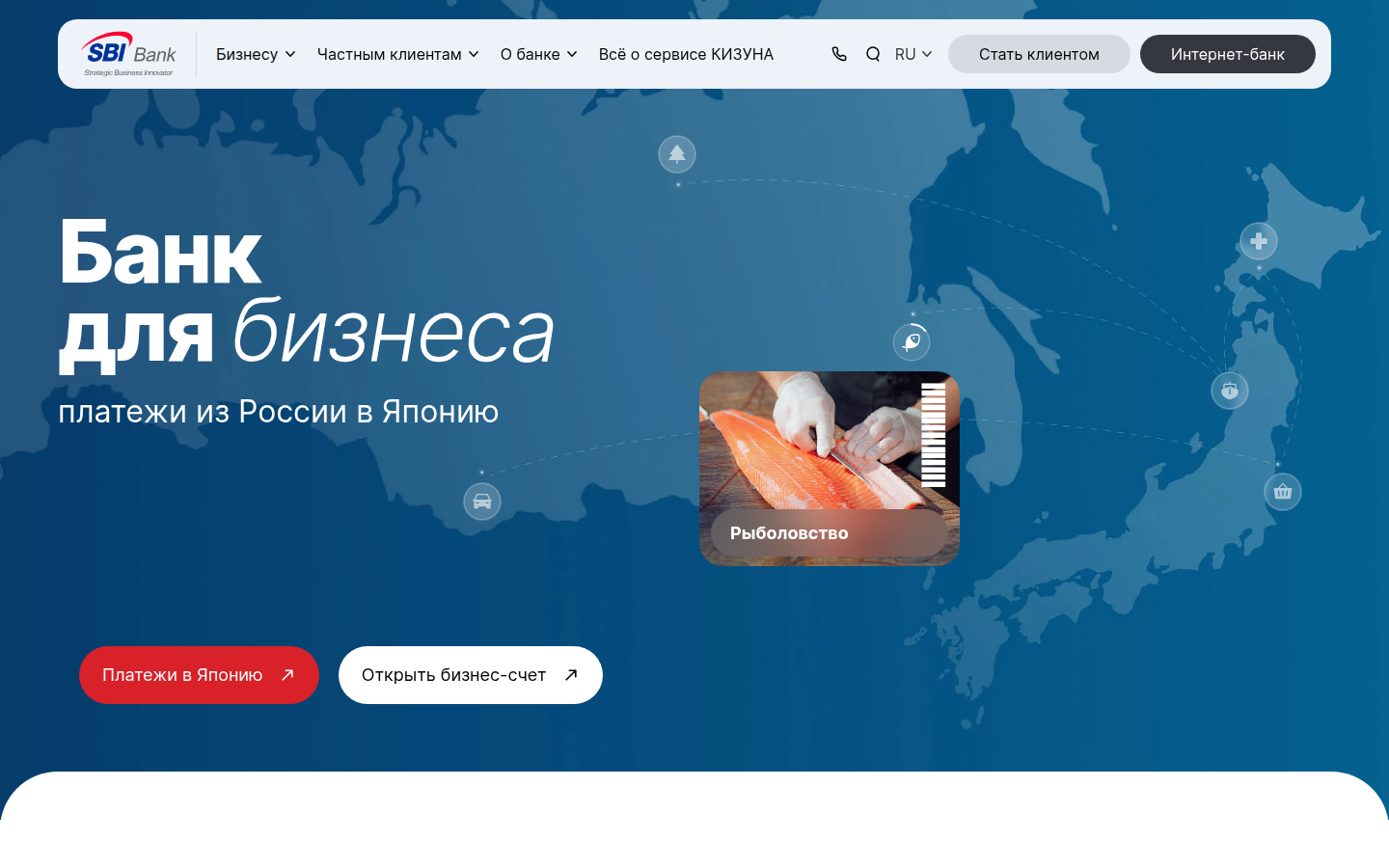 Интерфейс sbibankllc.ru, полный кадр
